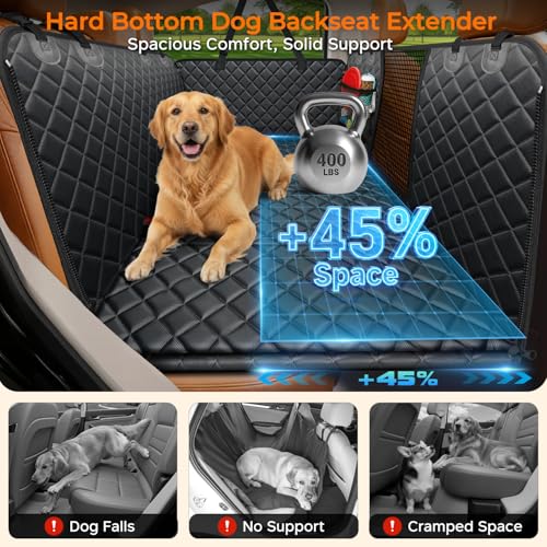 XL Hard Bottom Dog Seat Cover for Full (Matte Black / XL - 60" Length)