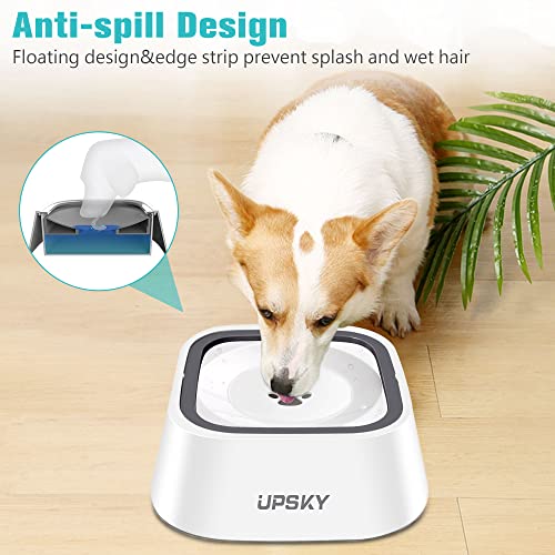 35oz No Spill Pet Water Bowl (white)