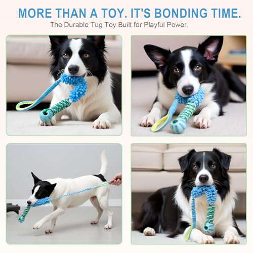 Dog Tug Toy Interactive Dog Rope Toys (Blue Tug Toy / Large)
