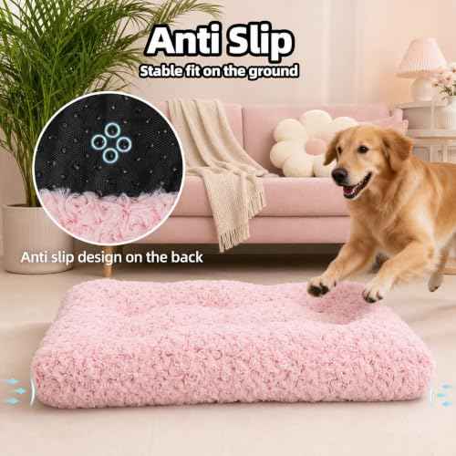 Dog Bed Large Size (Pink / 35"L x 23"W x 4"Th)