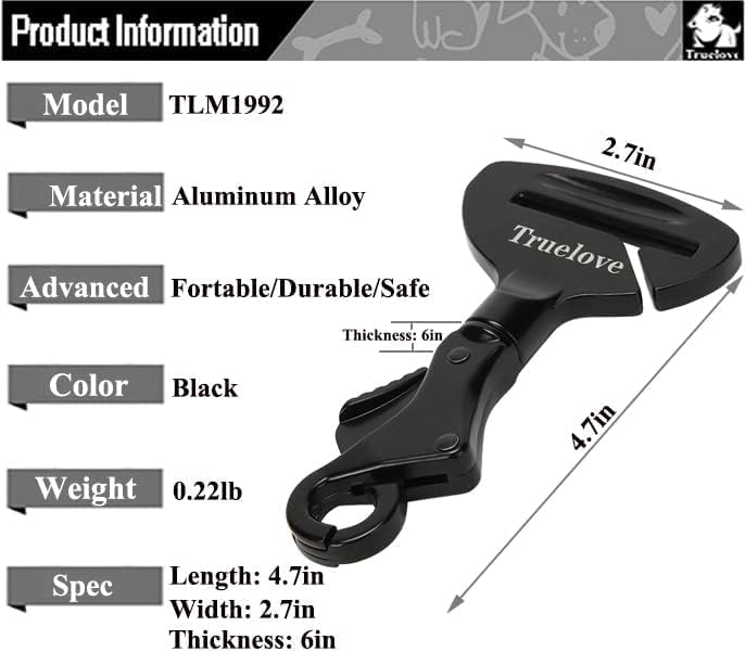 Truelove Vehicle Seat Belt Safety Buckle Lock (Purple-B / 2.7*4.7inch)