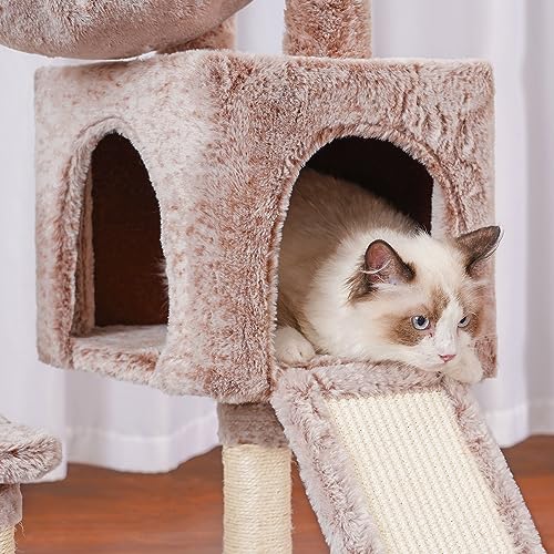 Cat Tree Tower with Large Bed (35.4 inch / Muchroom)