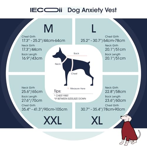 Dogs Anxiety Vest for Great Dane (Grey / XX-Large (Chest: 35.4''-41.3''))