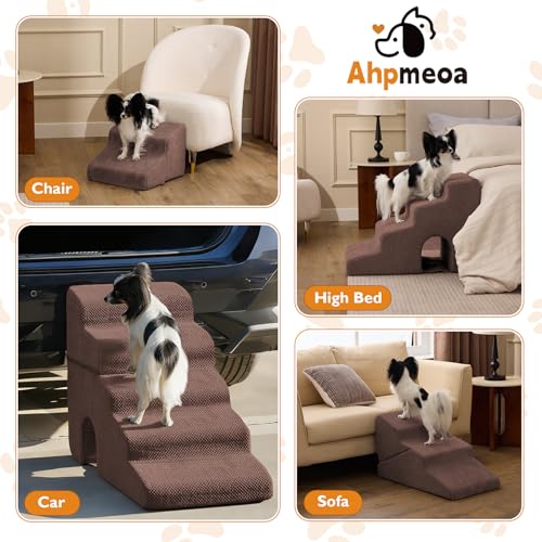 Dog Stairs for Bed 23'' H (Brown / Standard 15.5''x32.3''x23'')