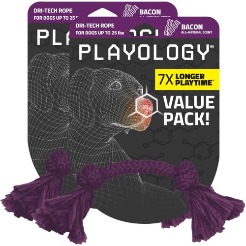 Tug Rope Dog Toys for Small Dogs (Small (VALUE 2-Pack) / Bacon)