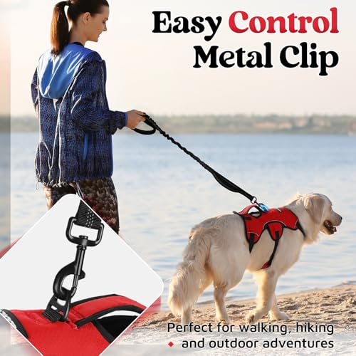 Escape Proof Dog Harness for Large (Red / Large)
