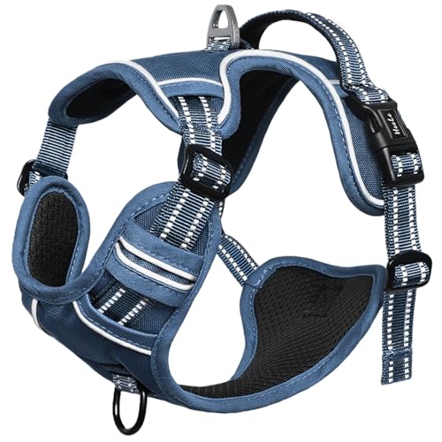 Dog Harness for Medium Dogs No Pull Dog Vest Harness with Soft Padded Handle Reflective for Outdoor Training (M / Royal Blue)