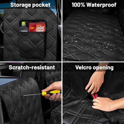 Dog Car Seat Cover For Back Seat Compatible With Tesla Model Y (Tesla Dog Car Seat - Standard)