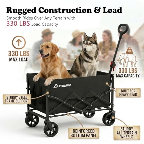 Folding Pet Wagon for Dogs (Large)