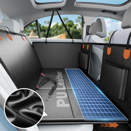 Dog Car Seat Cover for Back Seat (Matte Black / L - For Cars/SUV/ Sedans/MPV)
