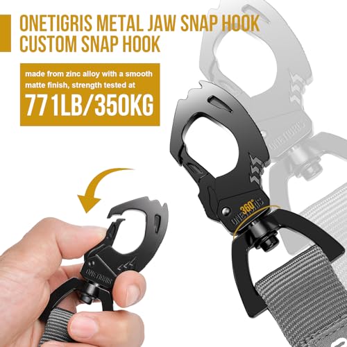 Tactical Bungee Leash with 2 Handles Quick Release (Grey / 85cm-118cm/33.5in-46.5in)