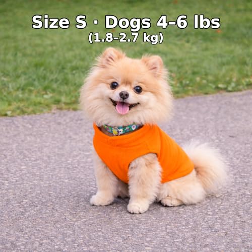 Dog Fleece Vest Sweater with Leash Ring (S (4-6lbs) / Orange)