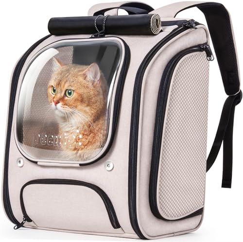 Cat Backpack Carrier (Khaki / 12.6"L x 10.2"W x 16.5"H)