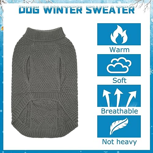 Turtleneck Dog Sweater (Large / Smoky Gray)