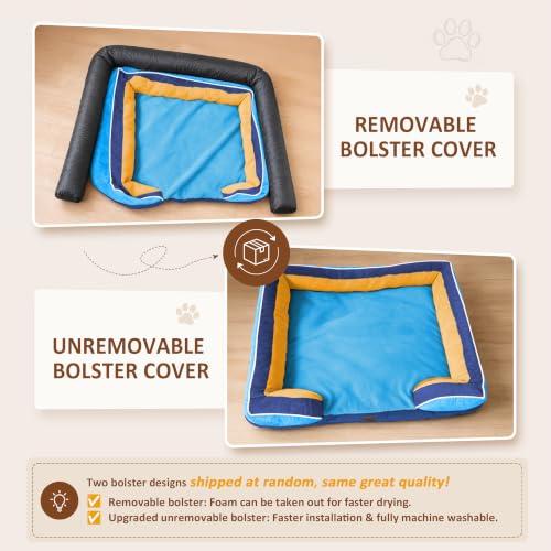 Orthopedic Dog Bed for Extra Large Dogs with Bolster (42.0"L x 30.0"W x 8.5"Th / Houston)