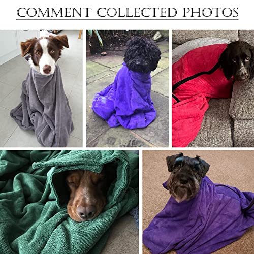 Premium Microfiber Dog Drying Bag (X-Large / Purple)