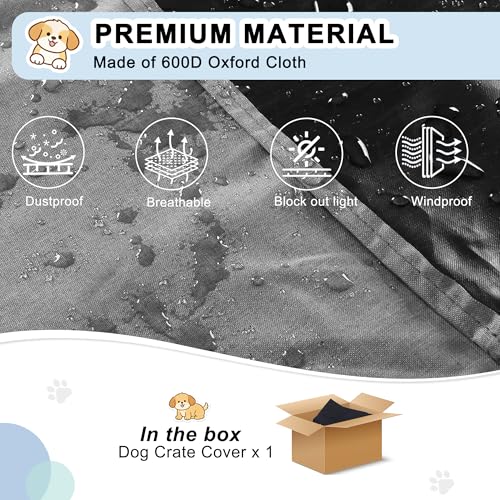 30 Inch Dog Crate Cover (30.0"L x 19.0"W x 21.0"H / Minimalist Gray)