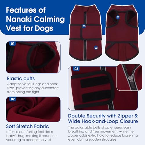 Snug Anxiety Compression Shirt for Dogs from Storms & Fireworks (Red / Small(Chest Girth:21.7"))