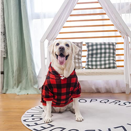 Plaid Dog Hoodie (Small / Buffalo Check)