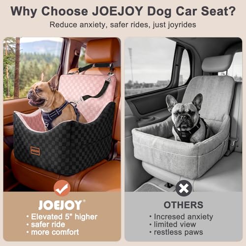 Elevated Dog Car Seat for Small (Medium / Pink)