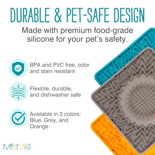 Framed Lick Bowl Mat (Grey / 9.5" x 9.5" - Framed)