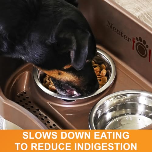 Stainless Steel Slow Feed Dog Bowl for Fast Eating Large Breed (3 Cup - Standard)