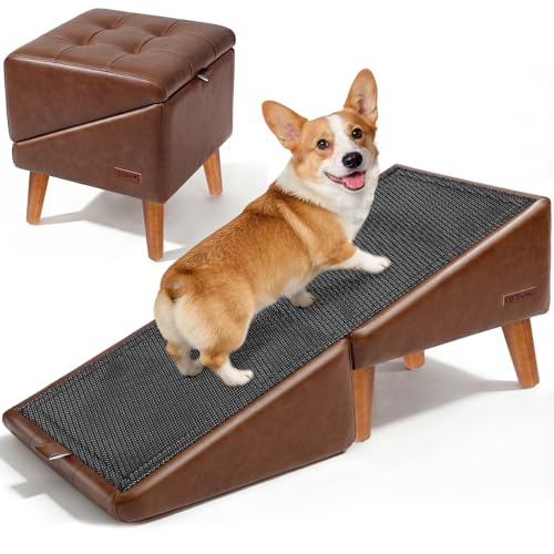 Dog Stairs for Small Dogs 16" H (Brown / 16" H)