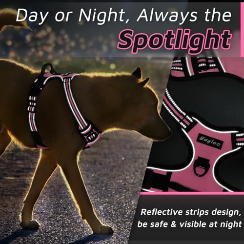 Dog Harness for Medium Sized Dogs (Medium / Pink)