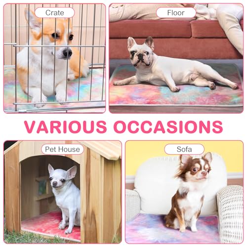 4 Pack Self Heating Cat Bed Cat Self Warming Pad with Removable Cover Extra Warm Thermal Pet Pad Washable Pet Crate Mat Anti Slip Kennel for Indoor Outdoor Pets (20 x 28 Inches)