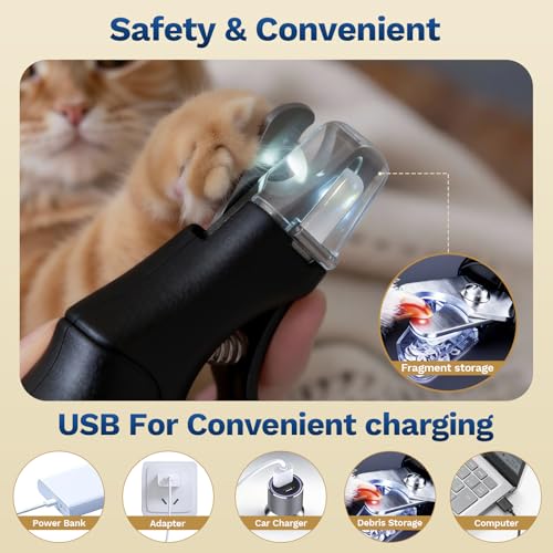 Pet Nail Clipper with Light (Black)