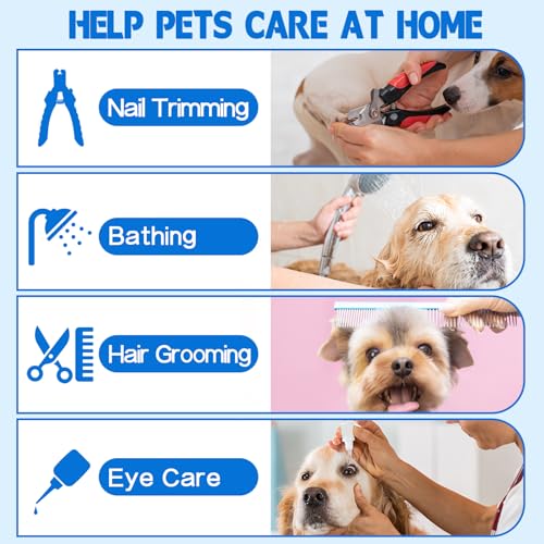 Dog Grooming Hammock (S（ Legs Spacing：5.2“-12.2" / Max W：14-30LBS） / Blue)