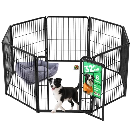 Homeplus Indoor Dog Playpen (Black / 32"H)