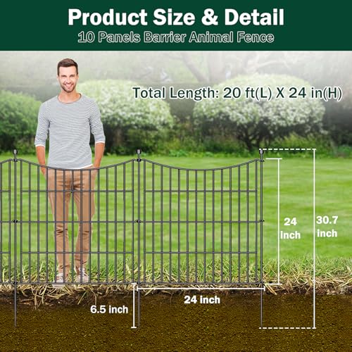 No Dig Dog Fence Outdoor for Yard (24 in(H) X 20 ft(L))