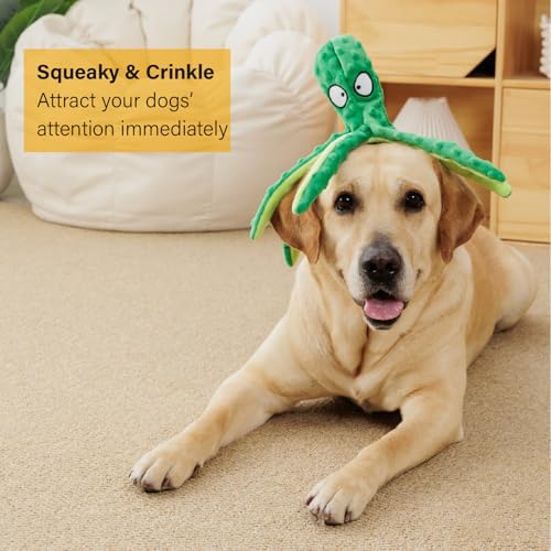 2 Pack Octopus Dog Toys (Purple+Green)