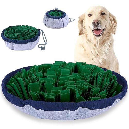 Adjustable Snuffle Mat for Dogs Puzzle Feeder Toy (Green)