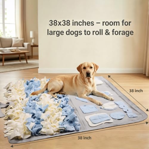 Snuffle Mat for Dogs (Grey / Large 38x38 inch)