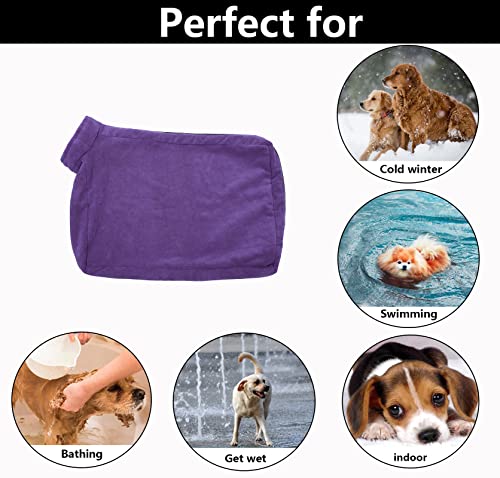 Premium Microfiber Dog Drying Bag (XX-Large / Purple)