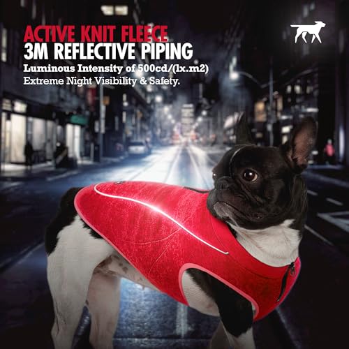 Insulated Fleece Sweater for Dogs (X-Large / Heather Red)