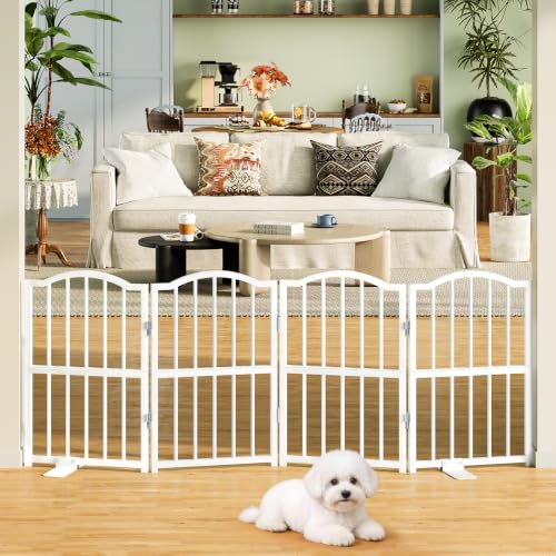 Dog Gate Indoor (White / 4 Panel-23.62''H, Up to 63''W)