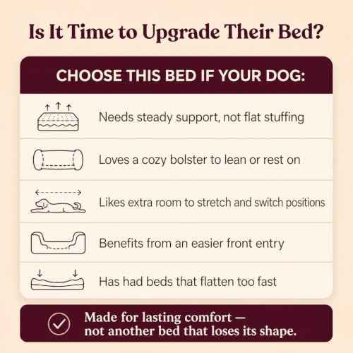 Cooling Orthopedic Dog Bed for Small Dogs (Beige / 30"L × 23"W (S))