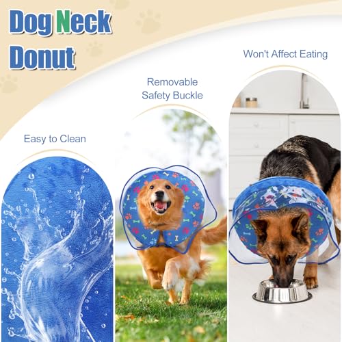 Soft Inflatable Collar to Stop Licking (Blue / L)