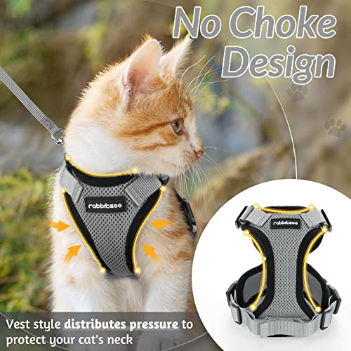 Cat Harness and Leash Set (Xxs / Grey)