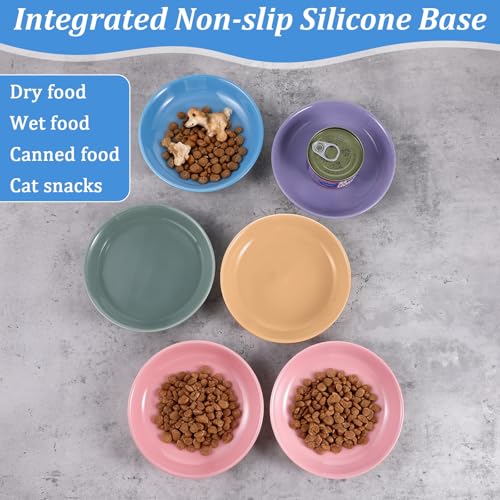6 Pack Ceramic Cat Food Bowls