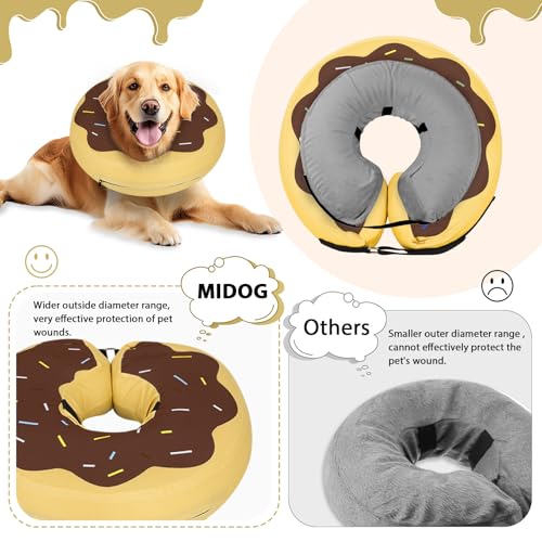 Inflatable Dog Cone (Donut Brown / L+(11"-14"))