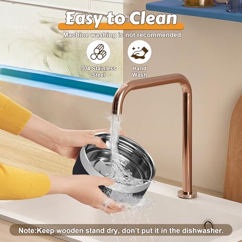 27oz Elevated Stainless Steel Dog Bowls Non (Black)