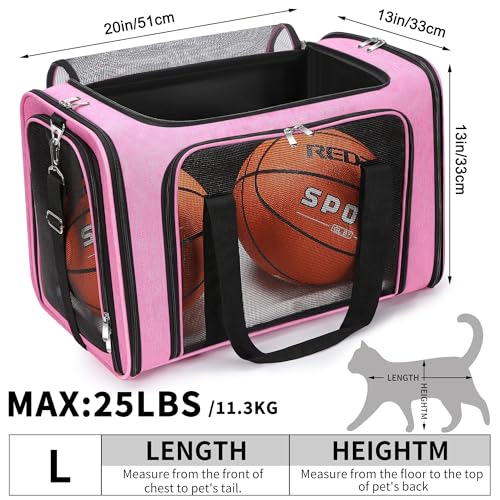 Soft Sided Cat (PINK / 20"L x 13"W x 13"H)