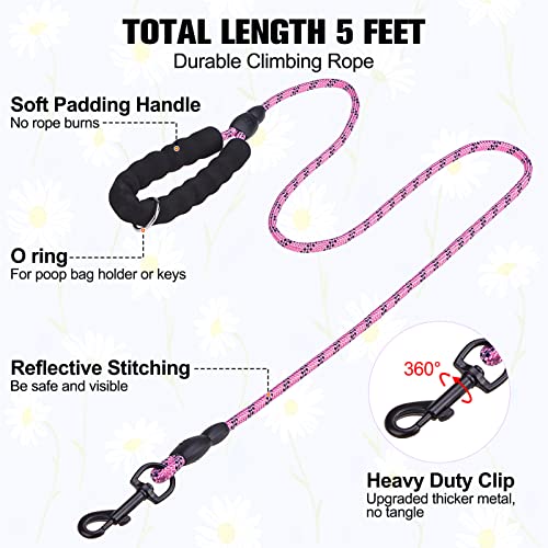 Small Dog Harness and Leash Set (Small(Chest Girth 14.5" - 16") / Pink Daisy)