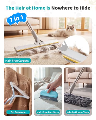 Carpet Rake for Pet Hair Removal (dark gray)