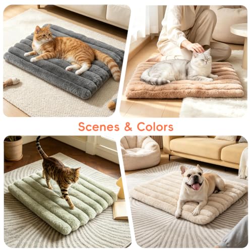 Cat Bed Mat for Indoor Cats (Light Coffee / Medium 23.6×15.7 inch)