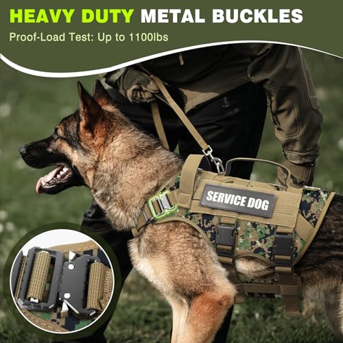Service Dog Vest Harness for Large Dog (X-Large / Camo Forest)